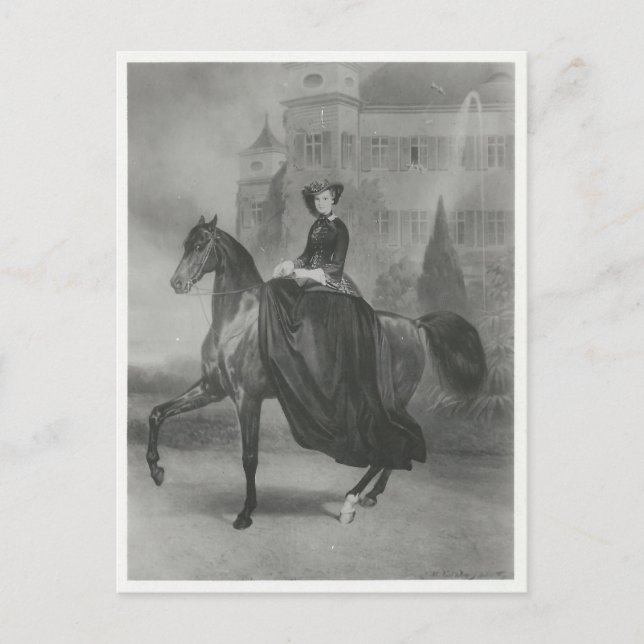 Empress Elisabeth ridhäst sidesaddle #047SS Vykort (Framsida)