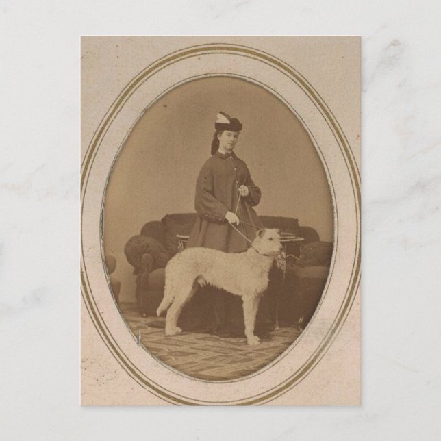 Empress Elisabeth - Sissi - Sisi of Austria & hund Vykort (Framsida)