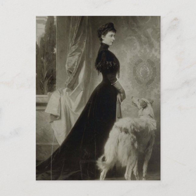 Empress Elisabeth - Sissi - Sisi of Austria & hund Vykort (Framsida)