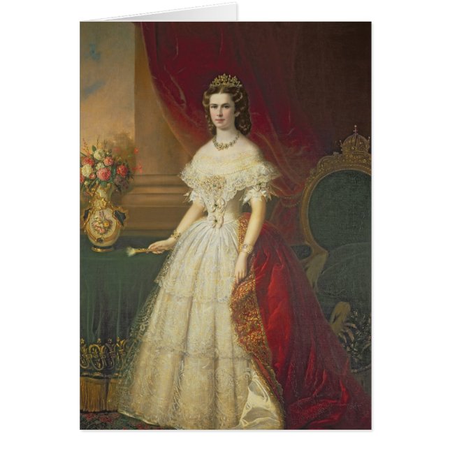 Empress Elizabeth av Bayern, 1863 Hälsningskort (Framsidan)
