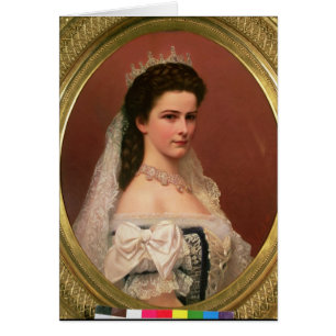 Empress Elizabeth av Bayern i ungrare Hälsningskort