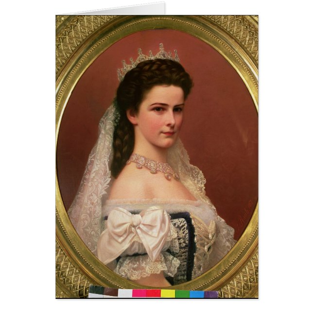 Empress Elizabeth av Bayern i ungrare Hälsningskort (Framsidan)