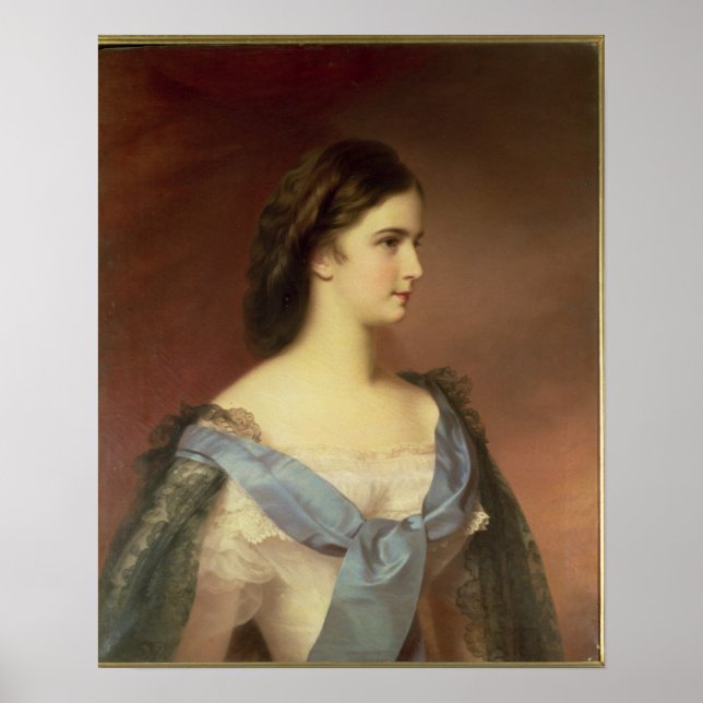 Empress Elizabeth från Bayern som ung kvinna Poster (Framsidan)