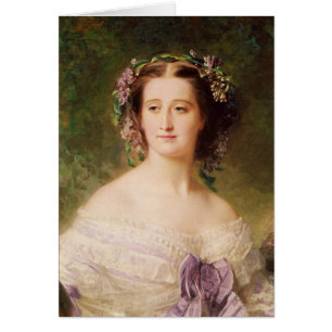 Empress Eugenie och henne damer, i att vänta Hälsningskort
