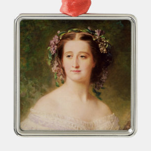Empress Eugenie och henne damer, i att vänta Julgransprydnad Metall