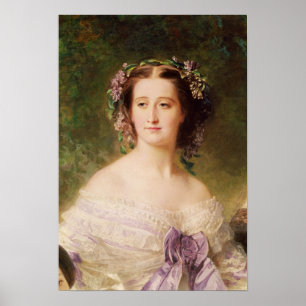 Empress Eugenie och hennes Dam i väntan Poster
