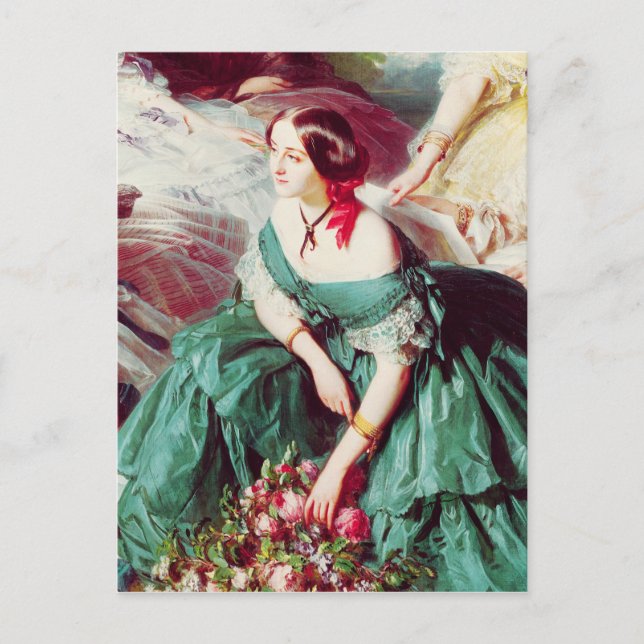 Empress Eugenie och hennes Dam i väntan Vykort (Framsida)