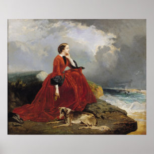 Empress Eugenie på Biarritz, 1858 Poster