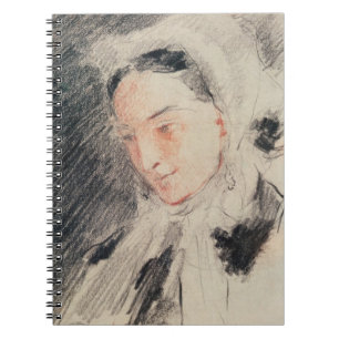 Empress Eugénie (svart & röd krita) Anteckningsbok