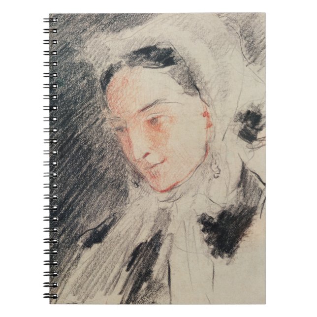 Empress Eugénie (svart & röd krita) Anteckningsbok (Framsidan)