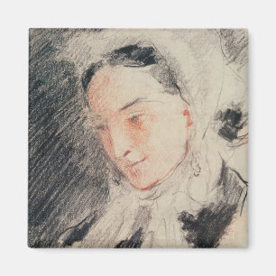 Empress Eugénie (svart & röd krita) Magnet