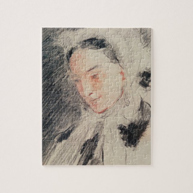 Empress Eugénie (svart & röd krita) Pussel (Vertikal)