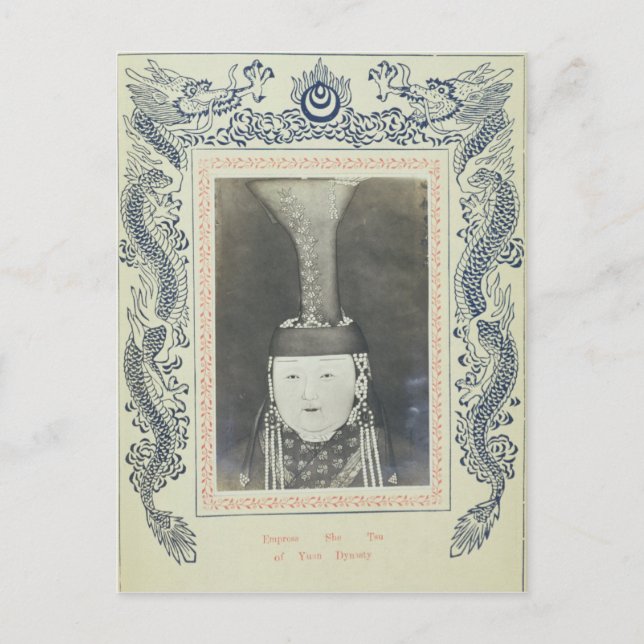 Empress Hon Tsu från Yuan Dynasty Vykort (Framsida)