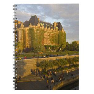 Empress Hotel och Inner Harbour strandpromenad, Anteckningsbok Med Spiral