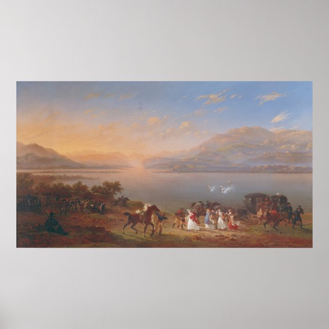 Empress Josephine  arriving to visit Napoleon Poster (Framsidan)