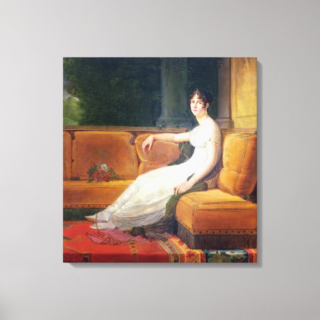 Empress Josephine at Malmaison, 1801 Canvastryck (Framsida)