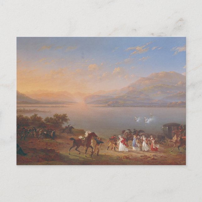 Empress Josephine kommer till Napoleon Vykort (Framsida)