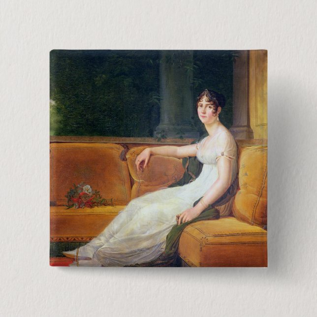 Empress Josephine på Malmaison, c.1801 Knapp (Framsida)