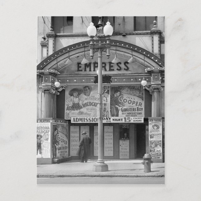 Empress Movie Theater, 1939 Vykort (Framsida)
