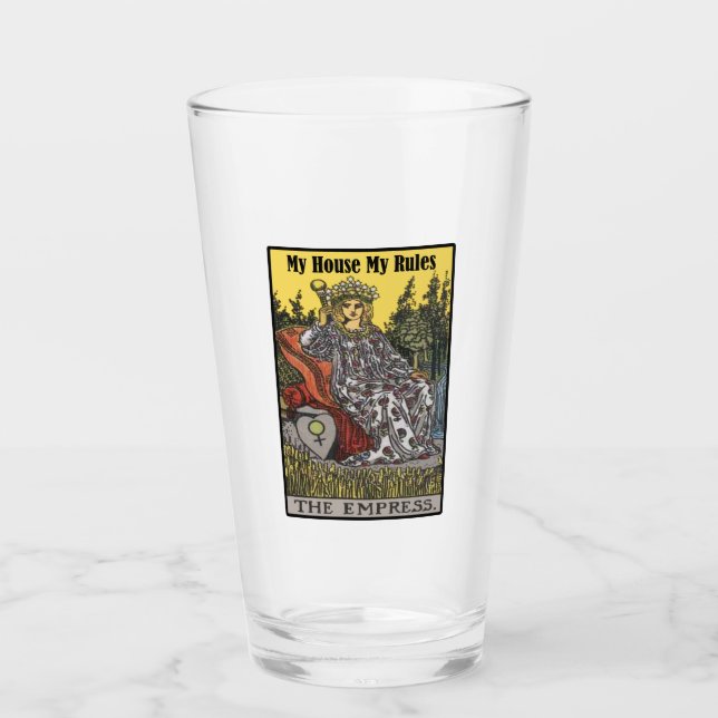 Empress säger mitt hus mitt Regler Glaskopp (Framsida)