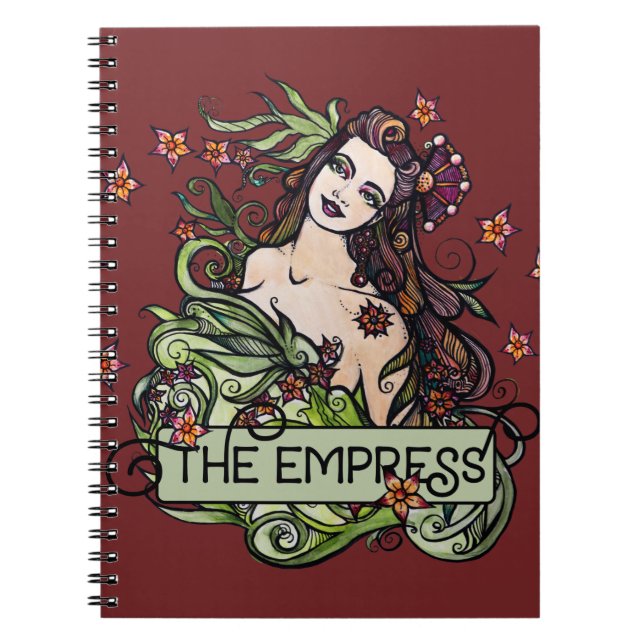 Empress Tarot Card Anteckningsbok (Framsidan)