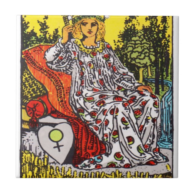 Empress Tarot Card Kakelplatta (Framsidan)