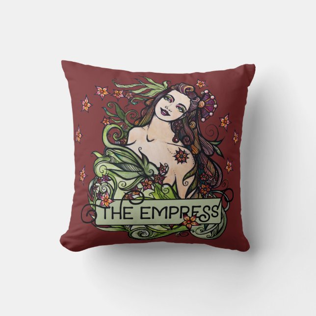 Empress Tarot Card Kudde (Framsida)