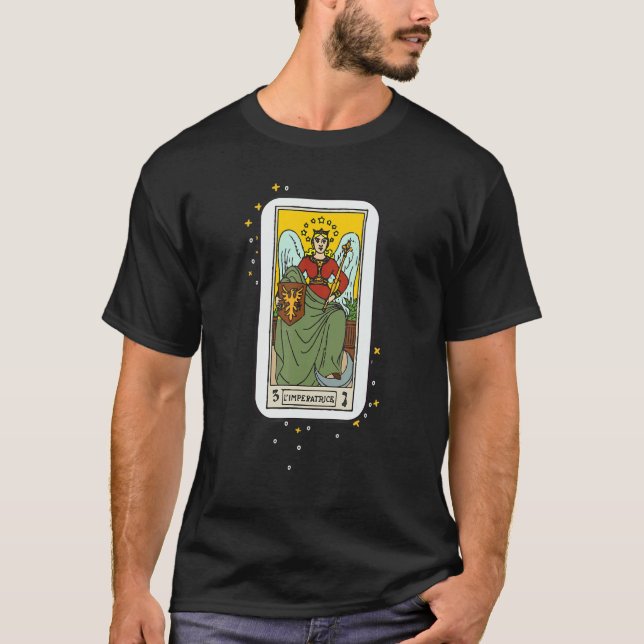 Empress Tarot Card Occult Beliefs Divination Magic T Shirt (Framsida)