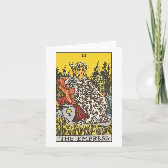 Empress tarot card - Rider Waite Smith tarot Kort (Framsida)