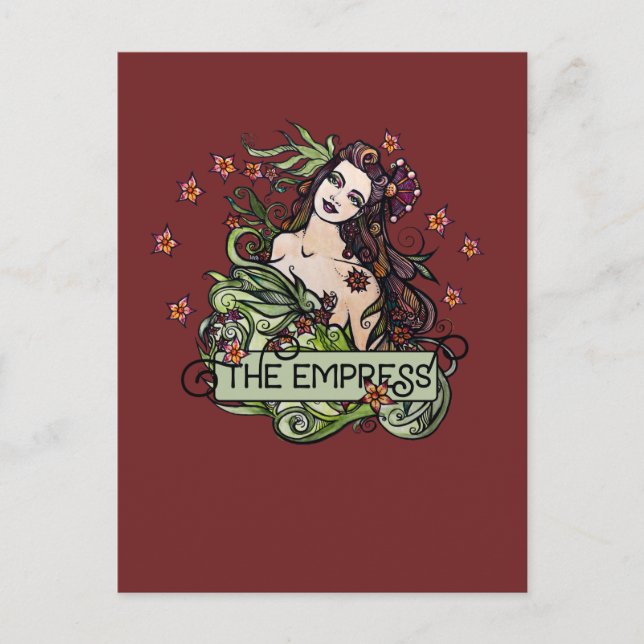 Empress Tarot Card Vykort (Framsida)