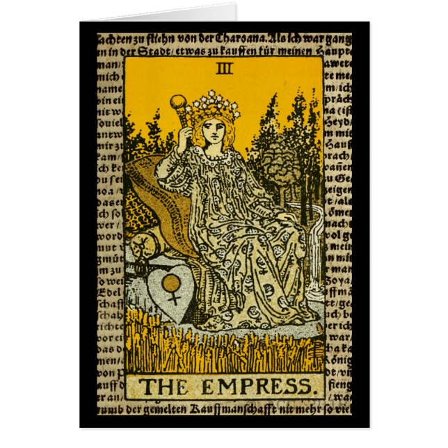 Empress Tarot Hälsningskort (Framsidan)