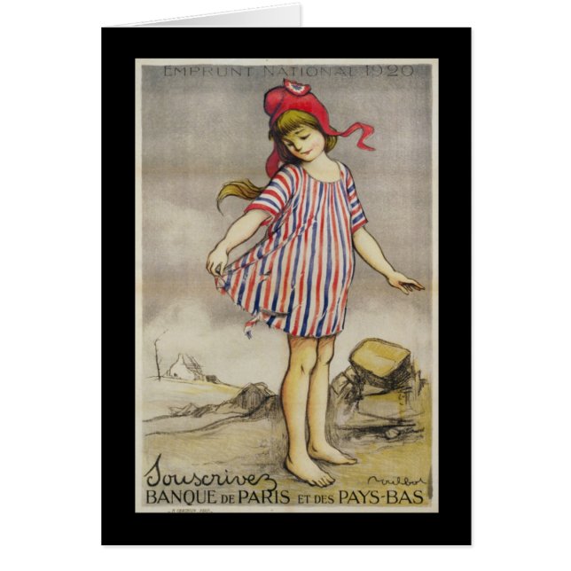 Emprunt National, 1920 Hälsningskort (Framsidan)