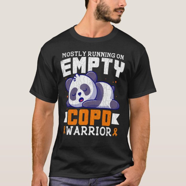 Empty COPD Warrior Awareness Support Month Orange  T Shirt (Framsida)