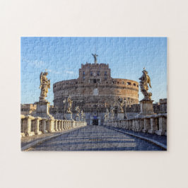Empty Ponte Sant'Angelo på gryningen - Rom, Italie Pussel