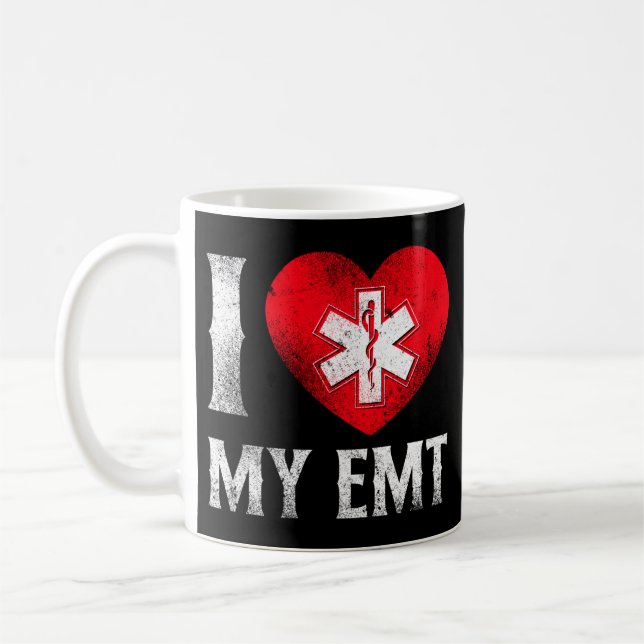 EMS Akut I Kärlek Mitt EMT Kaffemugg (Vänster)