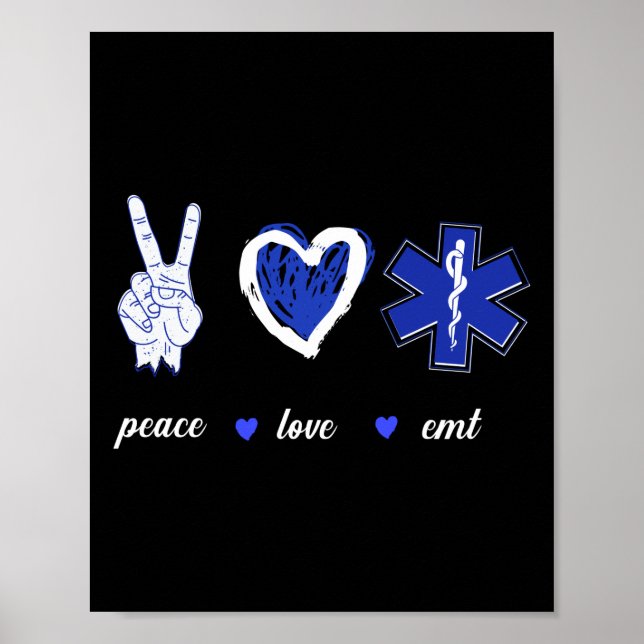 EMS Akut Peace Kärlek EMT Poster (Framsidan)