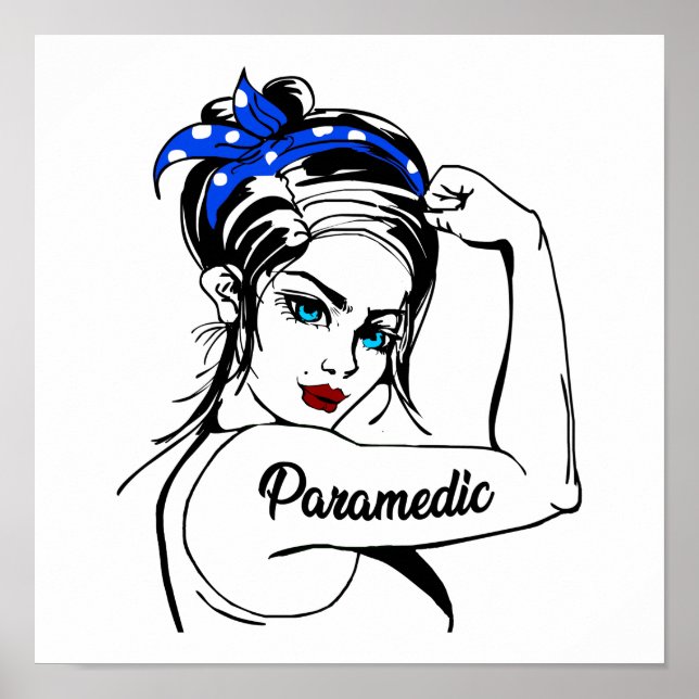 EMS Akut Sjukvårdare Rosie The Riveter Poster (Framsidan)
