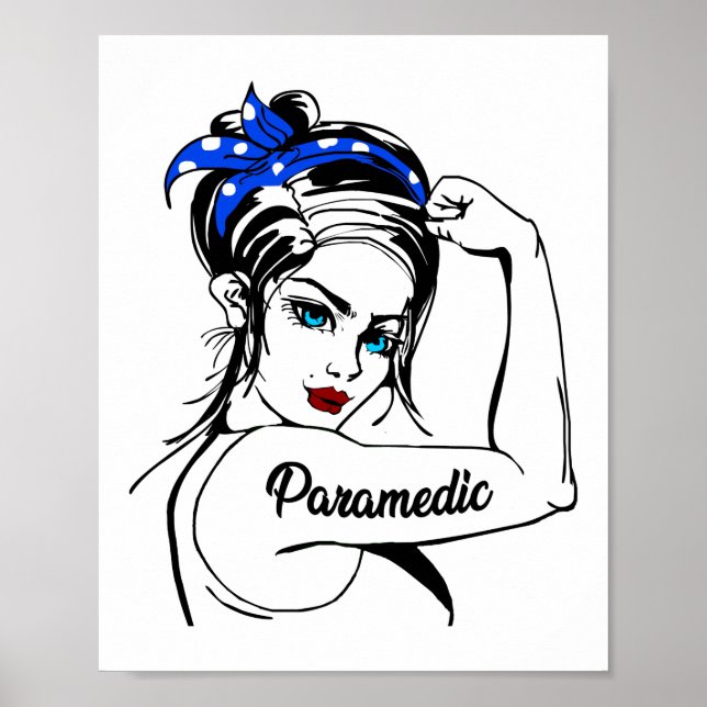 EMS Akut Sjukvårdare Rosie The Riveter Poster (Framsidan)