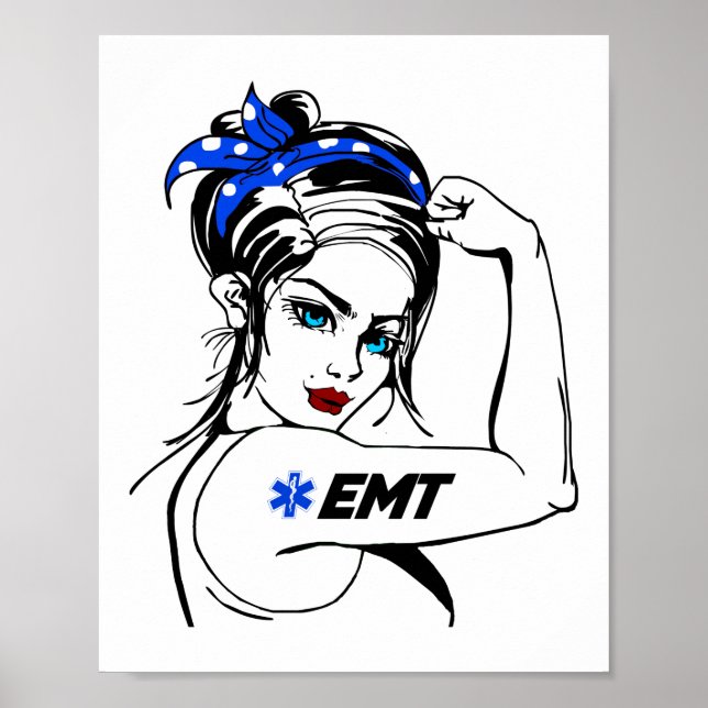 EMS-Akutet EMT Rosie The Riveter Poster (Framsidan)