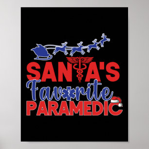 EMS-Akutet Santa's Favorite Sjukvårdare jul Poster