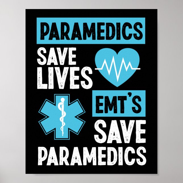 EMS-Akutet Sjukvårdare Spara Lives Emts Spara Poster (Framsidan)