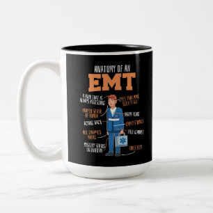 EMS-Akutets anatomi hos en EMT Två-Tonad Mugg