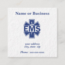 EMS-Akutets medicinska tjänster Fyrkantigt Visitkort