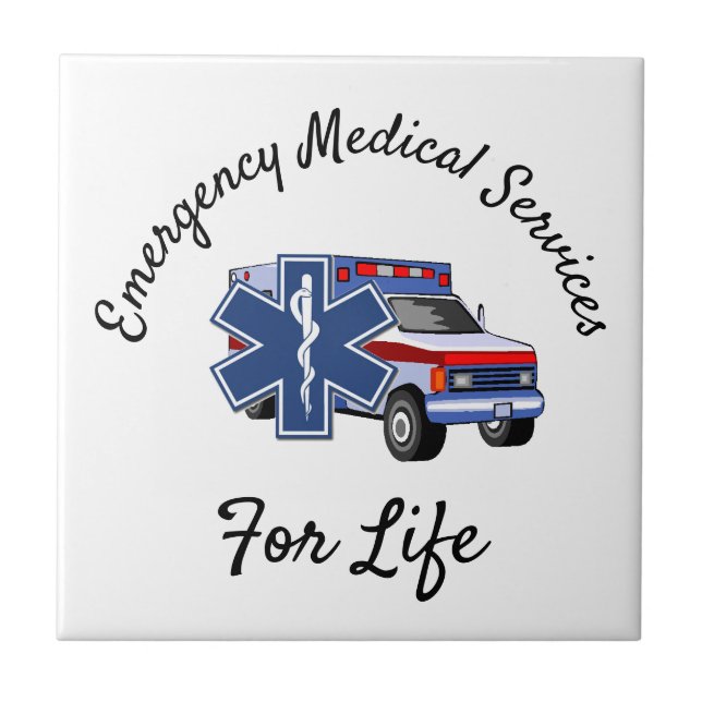 EMS Ambulance For Life    Kakelplatta (Framsidan)