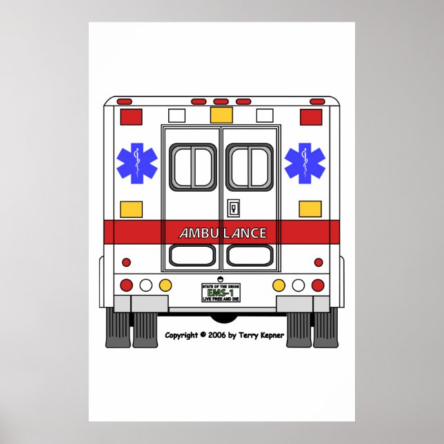 EMS-Ambulans Poster (Framsidan)