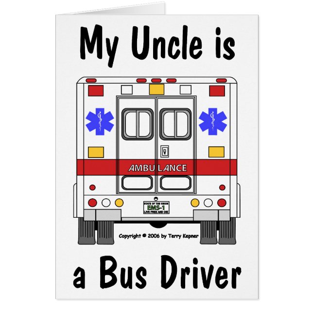 EMS-Ambulans Uncle bussförare, kort (Framsidan)