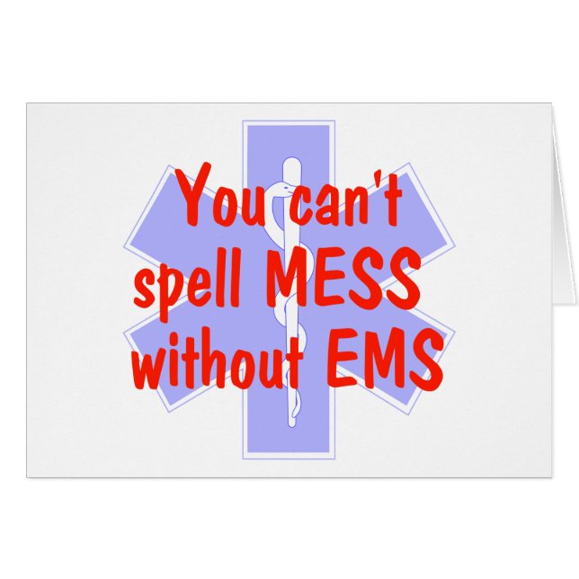 EMS-Du kan inte stava oreda utan EMS, kort (Framsidan Horizontal)