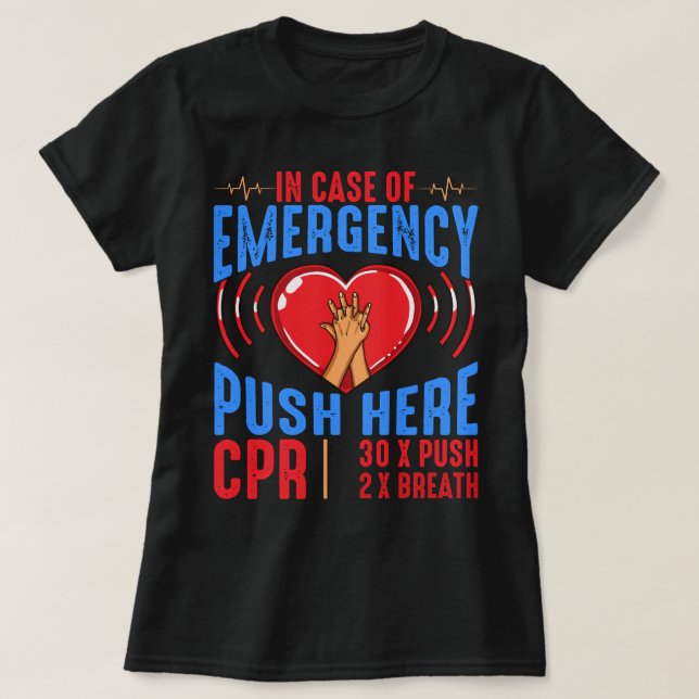 EMS EMT Sjukvårdare Ambulance CPR Akut First Ai T Shirt (Design framsida)