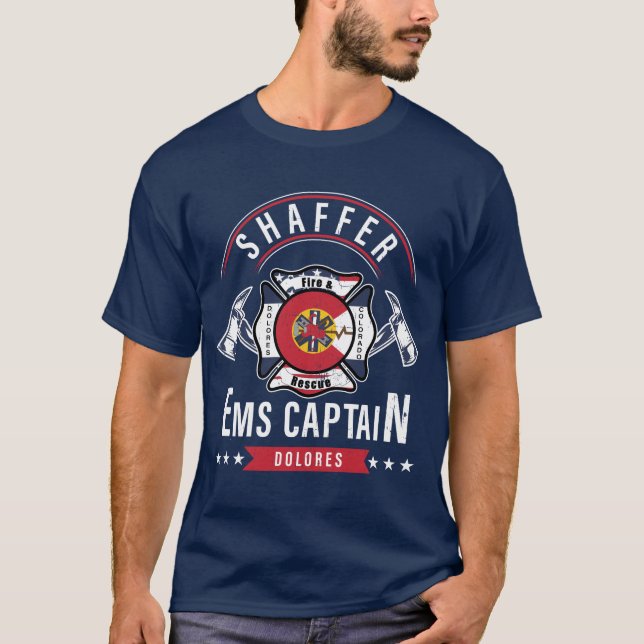 EMS Kapten Shaffer - Dolores Fire Rädding T-Shirt (Framsida)
