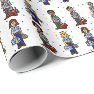 EMS Sjukvårdare Gift Wrap Presentpapper